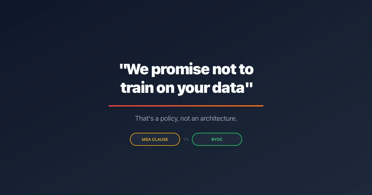We won't train on your data is not a security architecture