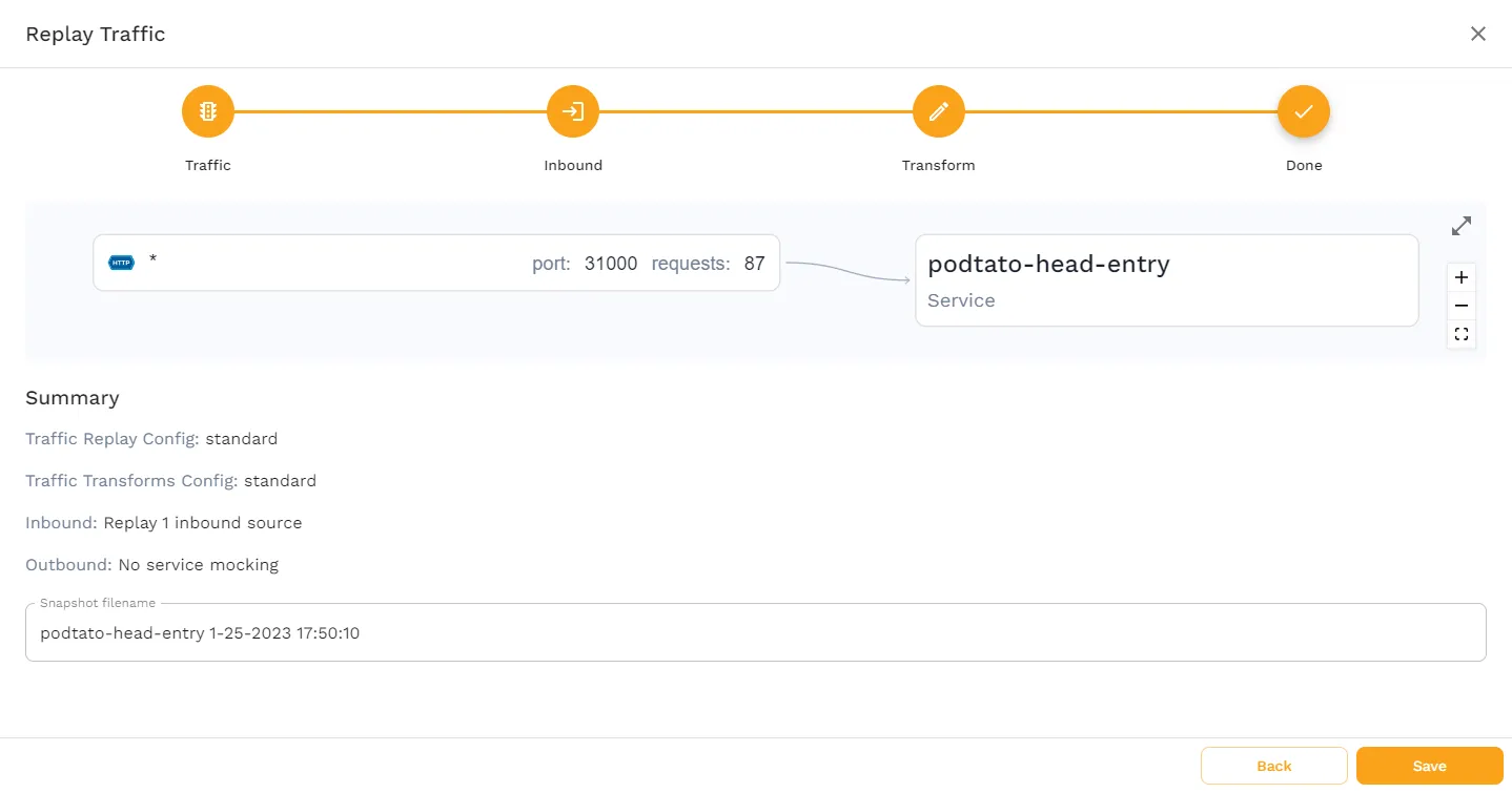 Screenshot showing step 4 of saving snapshot