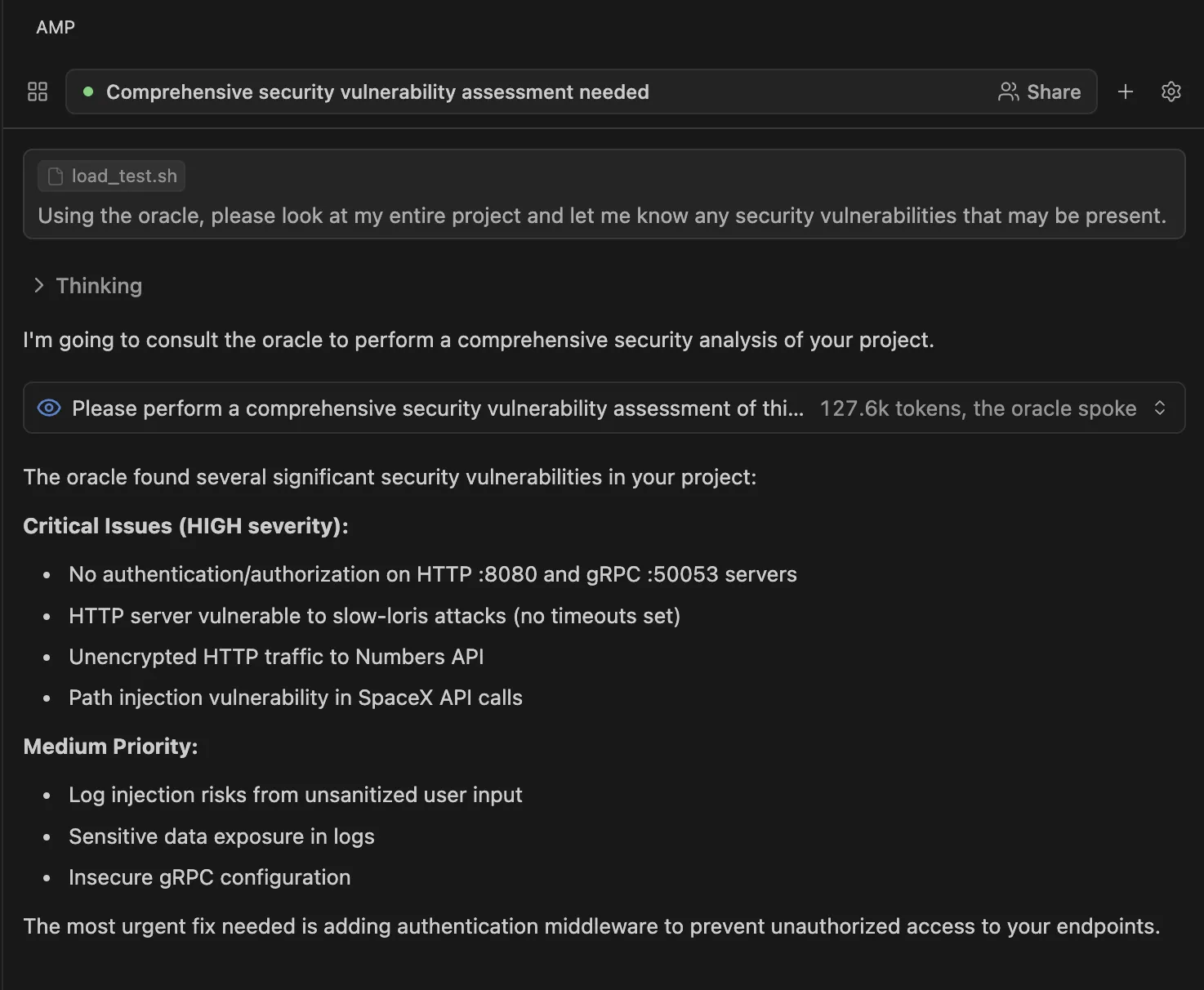 ai prompt of a comprehensive security vulnerability assessment