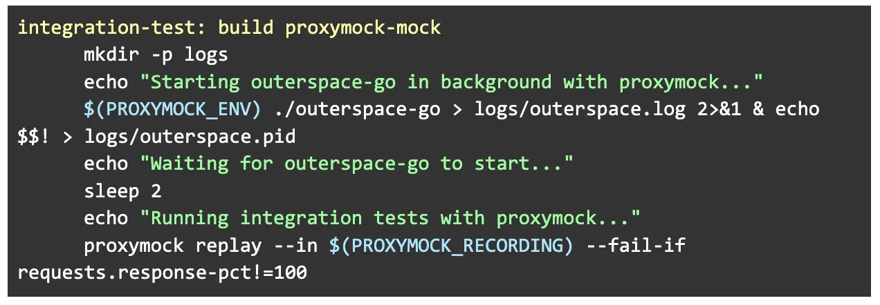 running replay through proxymock