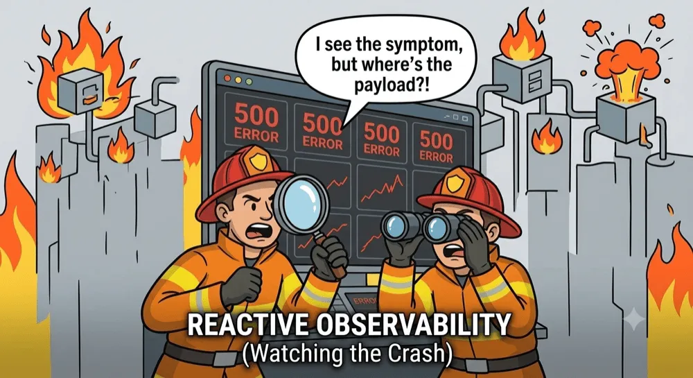 Firefighters watching a wall of 500 errors, asking where the payload is